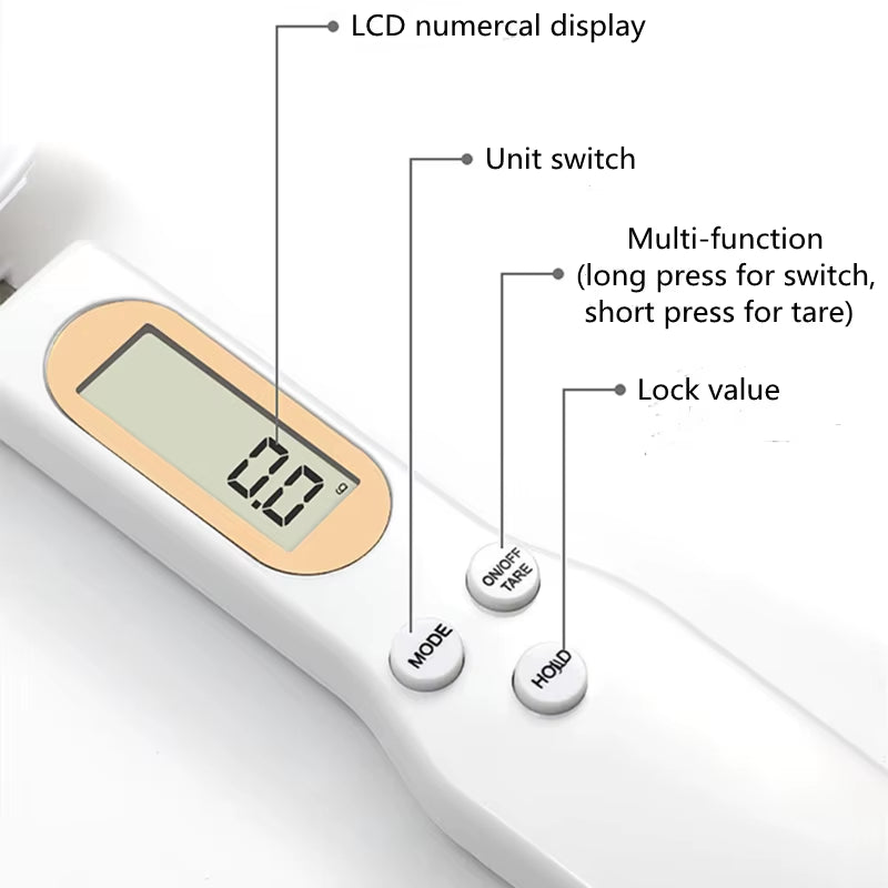 Kitchen Electronic Scale 500G 0.1G LCD Digital Measuring Spoon Food Flour Spoon Scale Mini Kitchen Tool for Milk Coffee Scale
